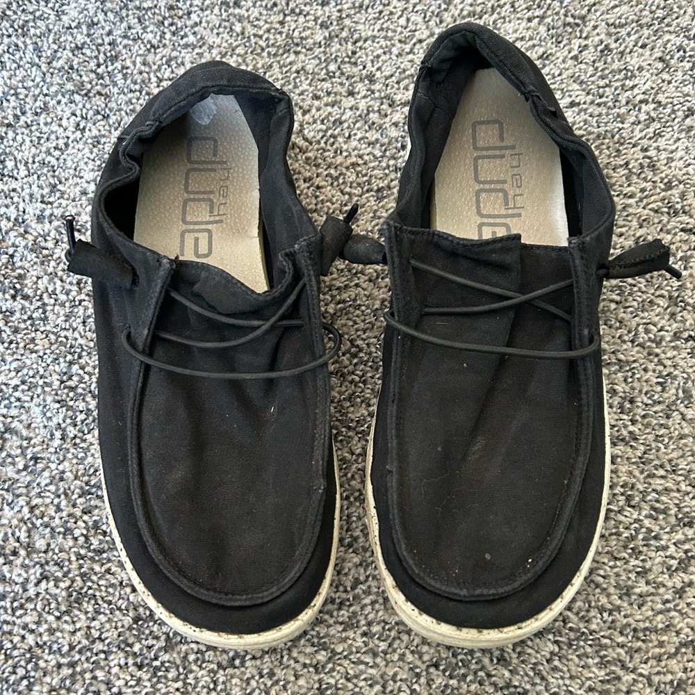 Hey Dude Women's Black Slip-On Loafers